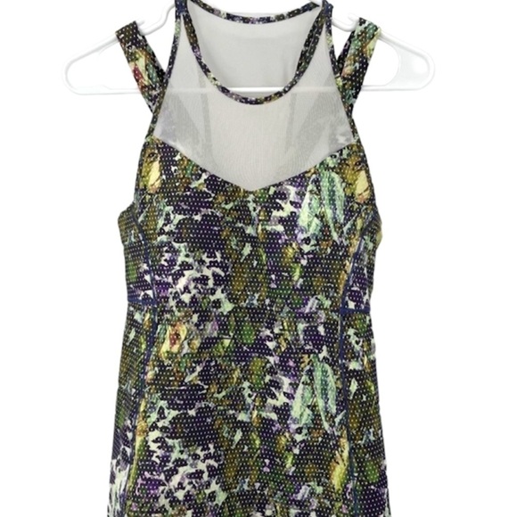 Lululemon Green and Purple Floral Athletic Top - Picture 1 of 5